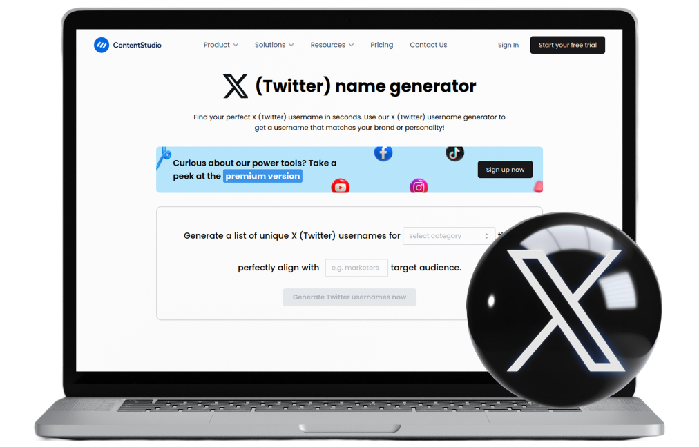 X (Twitter) Username Generator