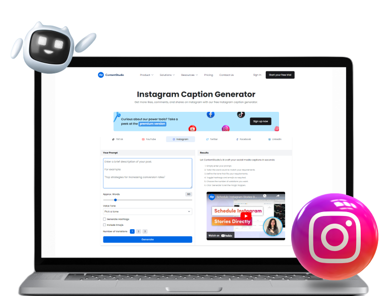 Instagram caption generator